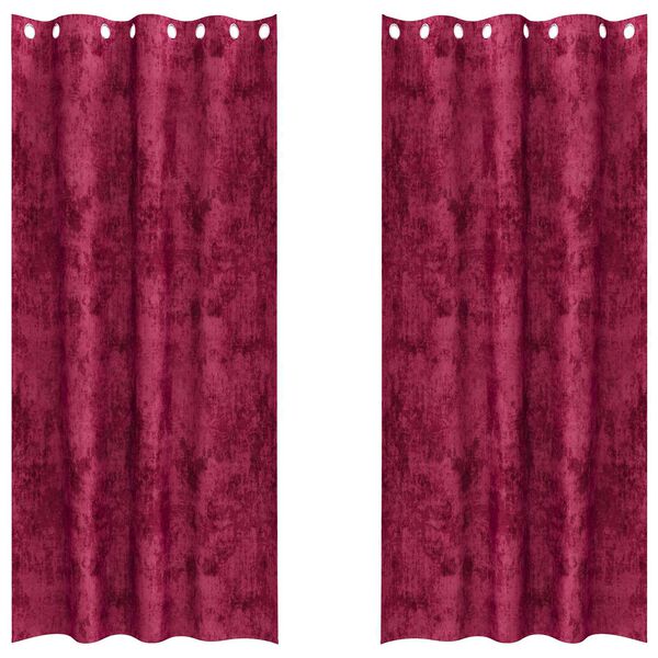 vidaXL Samettiverhot 2 pcs Viininpunainen 245 x 140 cm Sametti