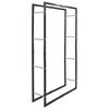 vidaXL Polttopuuteline musta 80x25x150 cm ter&auml;s
