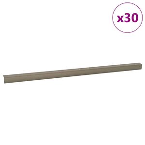 vidaXL Porrasaskelmien reunalistat 30 pcs Samppanja 67 x 3 x 2 cm