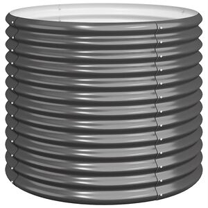 vidaXL Puutarhakukkalaatikko galvanoitu teräs 80x80x68 cm antras.