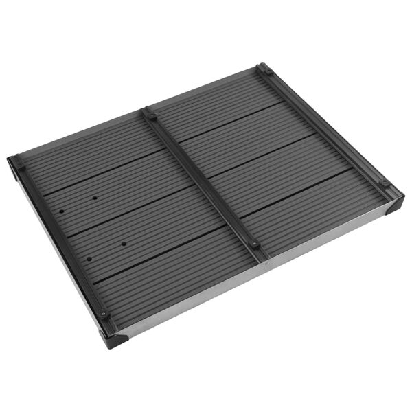 vidaXL Ulkosuihkualusta WPC ruostumaton ter&auml;s 80x62 cm harmaa