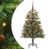 vidaXL Tekojoulukuusi LED -nauhavalot Vihre&auml; 150 cm PVC ja metalli