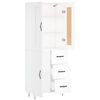 vidaXL Kaappi valkoinen 69,5x34x180 cm tekninen puu