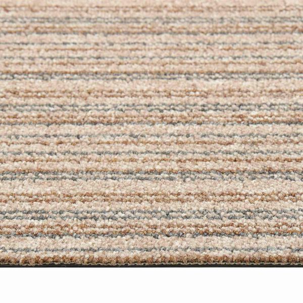 vidaXL Matto 20 pcs Raidallinen beige 50 x 50 cm 100% polypropeeni