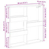 vidaXL Sein&auml;kaappi ruskea tammi 80x15x80 cm tekninen puu