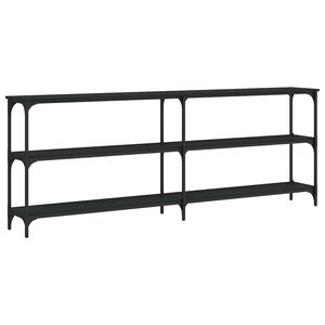 vidaXL Konsolip&ouml;yt&auml; musta 200x29x75 cm tekninen puu