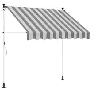 vidaXL Manuaalinen vedett&auml;v&auml; varjo Antrasiitti ja Valkoinen 100 cm