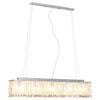 vidaXL Kattovalaisin kristallihelmill&auml; hopea 104 cm E14