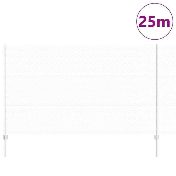 vidaXL Aita ja Tuki Hopea 1,4 x 25 m Ter&auml;s