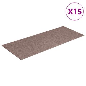 vidaXL Porrasmatot itseliimautuvat 15 kpl 60x25 cm vaaleanruskea suorakaiteen muotoinen