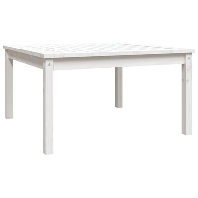 vidaXL Puutarhapöytä valkoinen 82,5x82,5x45 cm täysi mänty