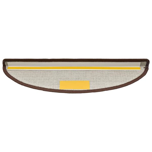 vidaXL Porrasmatot 30 kpl 56x17x3 cm kahvinruskea puolipy&ouml;re&auml;