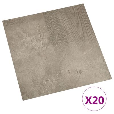vidaXL Itsekiinnittyvät lattialankut 20 kpl PVC 1,86 m² harmaa