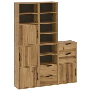 vidaXL Sivukaapit 5 kpl ODDA, 40x24x79 cm massiivipuu m&auml;nty