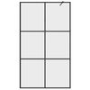 vidaXL Walk-in suihkun sein&auml;ke kirkas ESG-lasi 115x195 cm musta
