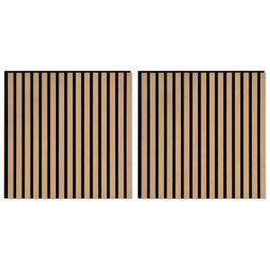 vidaXL Akustiset seinäpaneelit 2 kpl Säle 60,5x60 cm tammiviilu