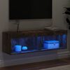 vidaXL TV-taso LED-valoilla savutammi 100x30x30 cm