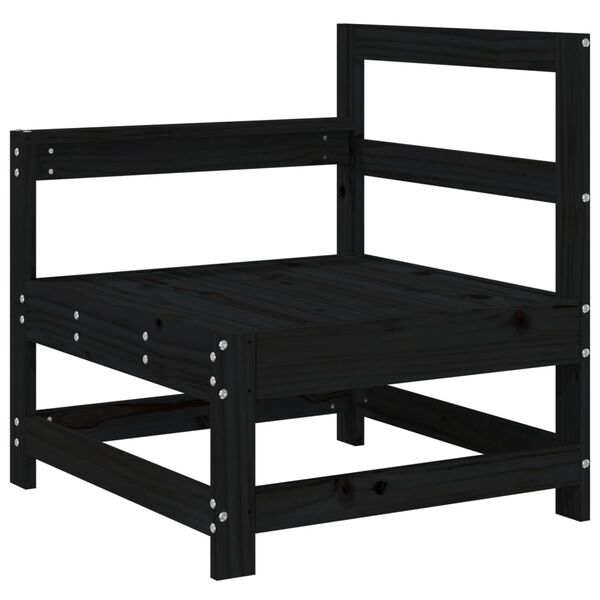 vidaXL 3-osainen Puutarhasohvasarja musta t&auml;ysi m&auml;nty