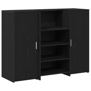 vidaXL vastaanottop&ouml;yt&auml; musta tammi 135x50x103,5 cm tekninen puu
