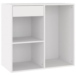 vidaXL Kosmetiikkakaappi valkoinen 80x40x75 cm tekninen puu