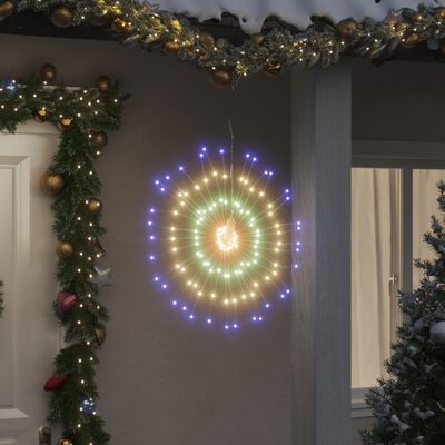 vidaXL Starburst jouluvalot 140 LED-valoa 2 kpl monivärinen 17 cm