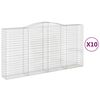 vidaXL Kaarevat kivikorit 10 kpl 400x50x200/220 cm galvanoitu rauta