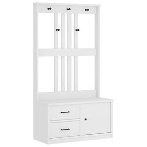 vidaXL Hallin puu SANDNES valkoinen 87x40x159,5 cm täysi mänty