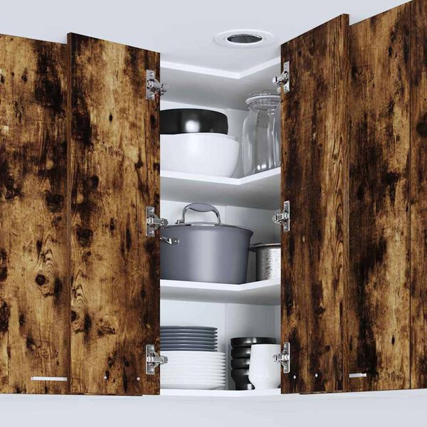 vidaXL Henkarikaappi Savustettu tammi ja valkoinen 57 x 57 x 80 cm