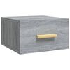 vidaXL Seinäkiinnitettävät yöpöydät 2 kpl harmaa Sonoma 35x35x20 cm