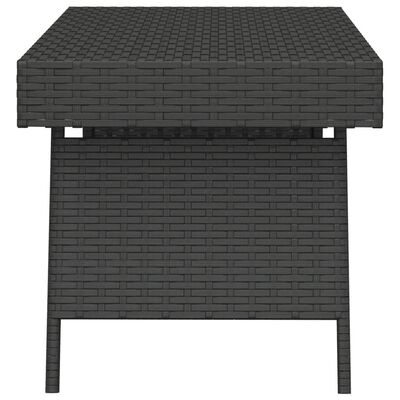 vidaXL Kokoontaittuva sivupöytä musta 60x40x38 cm polyrottinki