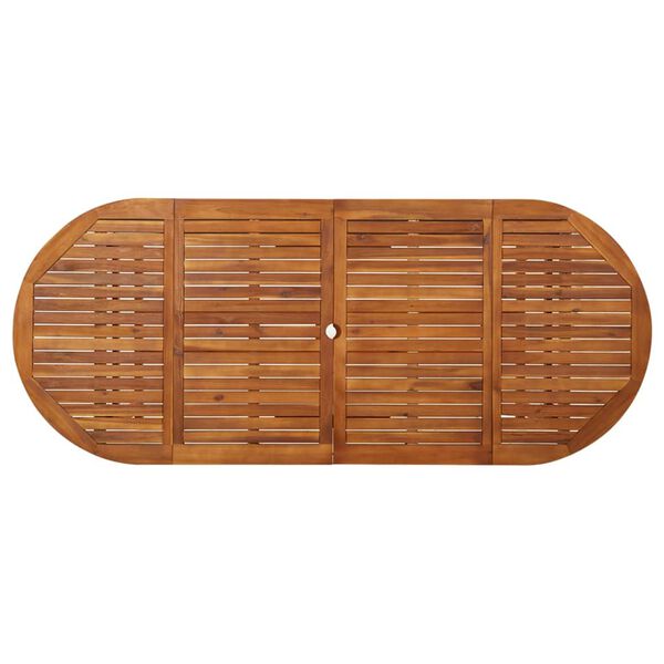 vidaXL Puutarharuokapöytä 220x90x75 cm täysi akaasiapuu