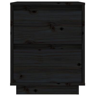 vidaXL Yöpöytä musta 40x35x50 cm täysi mänty