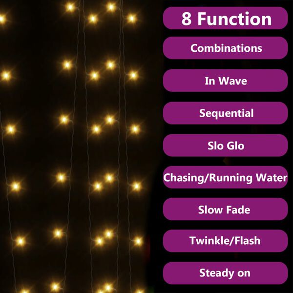 vidaXL Aurinkoenergia keijuvalot 2kpl 2x200 LED lämmin valk. sisä/ulko