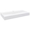vidaXL Pesuallas 100x46x11 cm mineraali-/marmorivalu valkoinen
