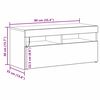vidaXL TV-kaappi Musta tammi. 90 x 35 x 40 cm Tekninen puu