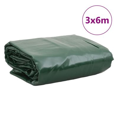 vidaXL Pressu vihreä 3x6 m 650 g/m²