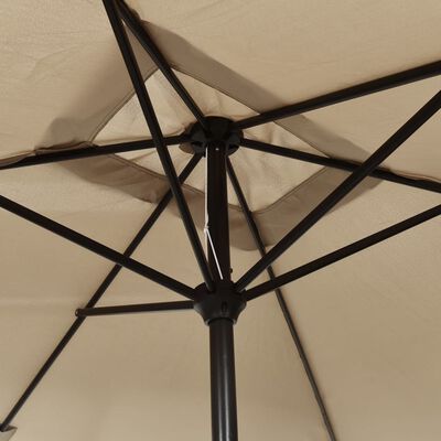 vidaXL Aurinkovarjo metallirunko 300x200 cm harmaanruskea