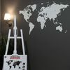 MiMi Innovations Puinen maailmankarttakoriste Luxury valk. 130x78 cm