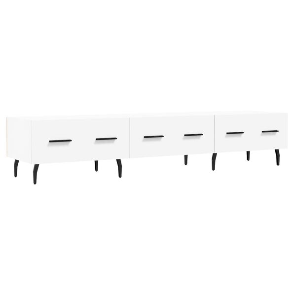 vidaXL TV-taso valkoinen 150x36x30 cm tekninen puu