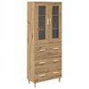 vidaXL Korkea kaappi Artisan tammi 69,5 x 34 x 180 cm