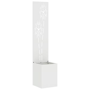 vidaXL Puutarhan yksityisyyden verho Valkoinen 32 x 32 x 150 cm