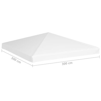 vidaXL Huvimajan katto 270 g /m² 3x3 m valkoinen
