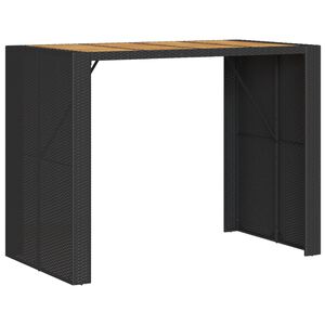 vidaXL Puutarhabaarip&ouml;yt&auml; akasiapuu musta 145x80x110 cm Polyrottinki