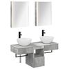 vidaXL Kylpyhuoneen kaappisetti 5 pcs Betoninharmaa