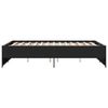 vidaXL S&auml;ngynrunko musta 140x190 cm tekninen puu ja metalli