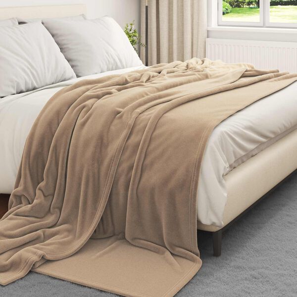vidaXL Heittop&auml;&auml;llys 6 pcs Camel 240 x 270 cm Fleese