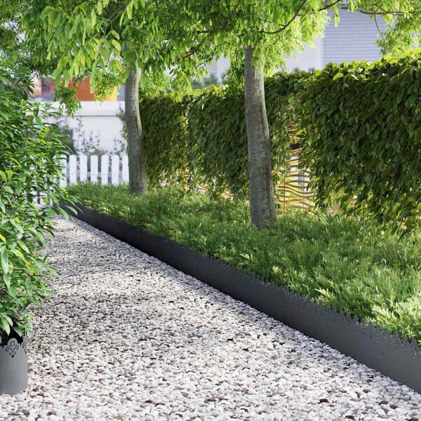 vidaXL Nurmikonreunukset 20 pcs Antrasiitti 103 x 0,05 x 22 cm Ter&auml;s