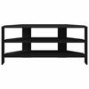vidaXL KulmaTV-kaappi Musta 102x40,5x45cm Tekninen puu