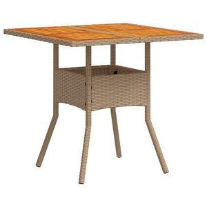 vidaXL Puutarhap&ouml;yt&auml; beige 80x80x75 cm polyrottinki ja akasiapuu