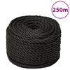vidaXL Ty&ouml;k&ouml;ysi musta 12 mm 250 m polypropeeni